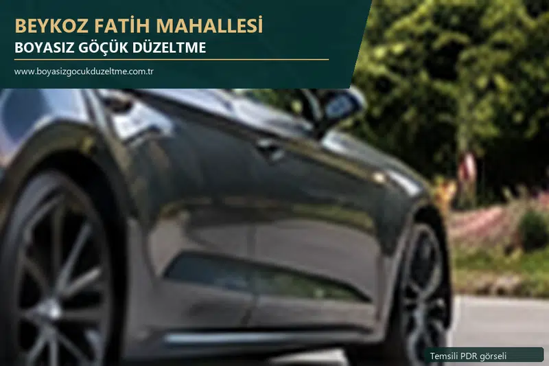 Beykoz Fatih Mahallesi sabit nokta ve mobil PDR randevusunu anlatan temsili otomobil hizmeti görseli