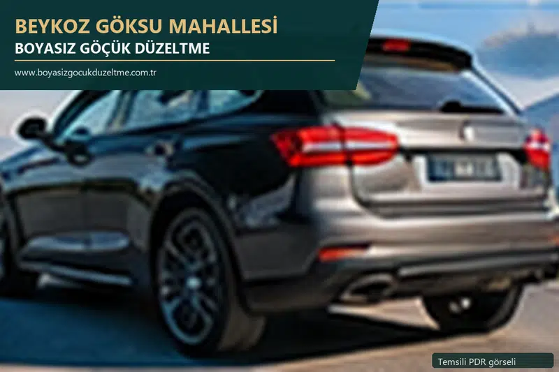 Beykoz Göksu Mahallesi sabit nokta ve mobil PDR randevusunu anlatan temsili otomobil hizmeti görseli