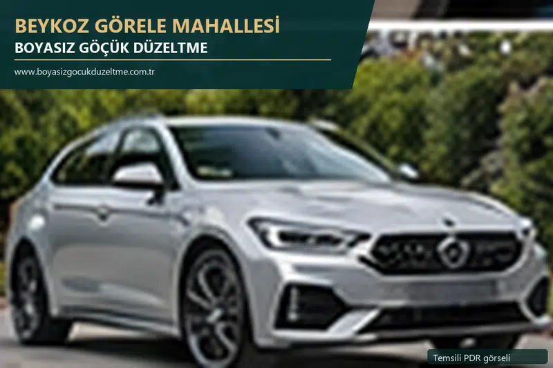 Beykoz Görele Mahallesi sabit nokta ve mobil PDR randevusunu anlatan temsili otomobil hizmeti görseli