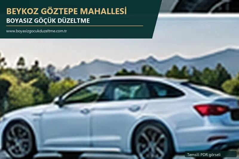 Beykoz Göztepe Mahallesi sabit nokta ve mobil PDR randevusunu anlatan temsili otomobil hizmeti görseli