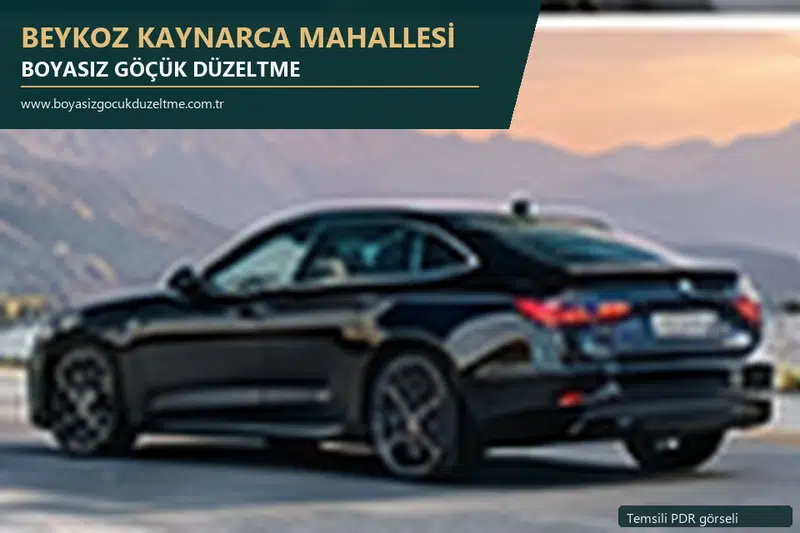 Beykoz Kaynarca Mahallesi sabit nokta ve mobil PDR randevusunu anlatan temsili otomobil hizmeti görseli