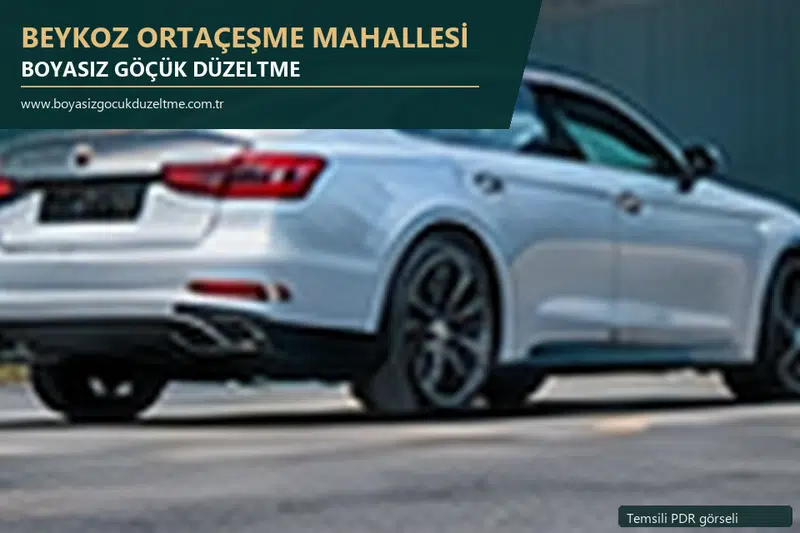 Beykoz Ortaçeşme Mahallesi sabit nokta ve mobil PDR randevusunu anlatan temsili otomobil hizmeti görseli