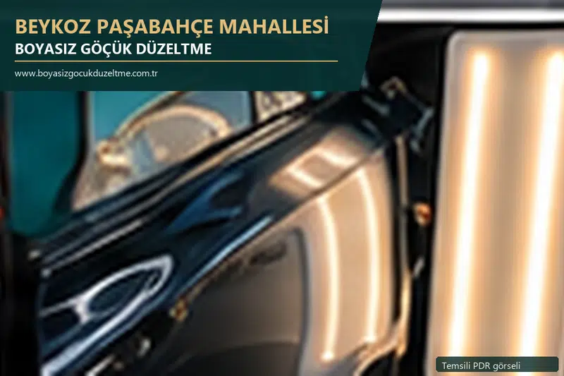 Beykoz Paşabahçe Mahallesi sabit nokta ve mobil PDR randevusunu anlatan temsili otomobil hizmeti görseli