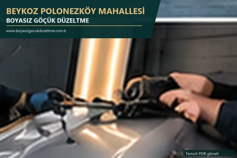Beykoz Polonezköy Mahallesi sabit nokta ve mobil PDR randevusunu anlatan temsili otomobil hizmeti görseli