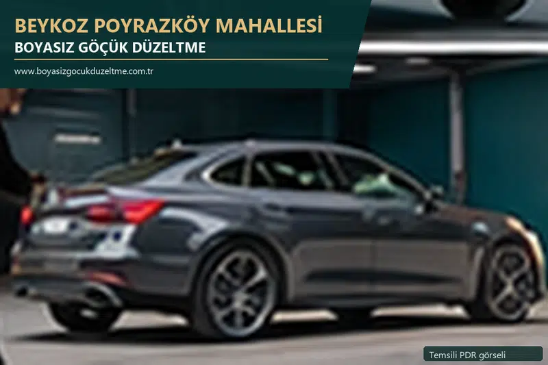 Beykoz Poyrazköy Mahallesi sabit nokta ve mobil PDR randevusunu anlatan temsili otomobil hizmeti görseli
