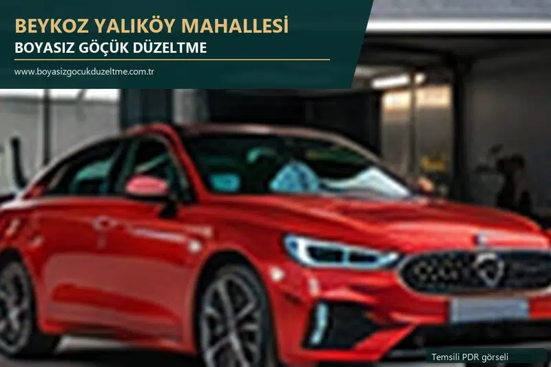 Beykoz Yalıköy Mahallesi sabit nokta ve mobil PDR randevusunu anlatan temsili otomobil hizmeti görseli