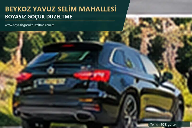 Beykoz Yavuz Selim Mahallesi sabit nokta ve mobil PDR randevusunu anlatan temsili otomobil hizmeti görseli