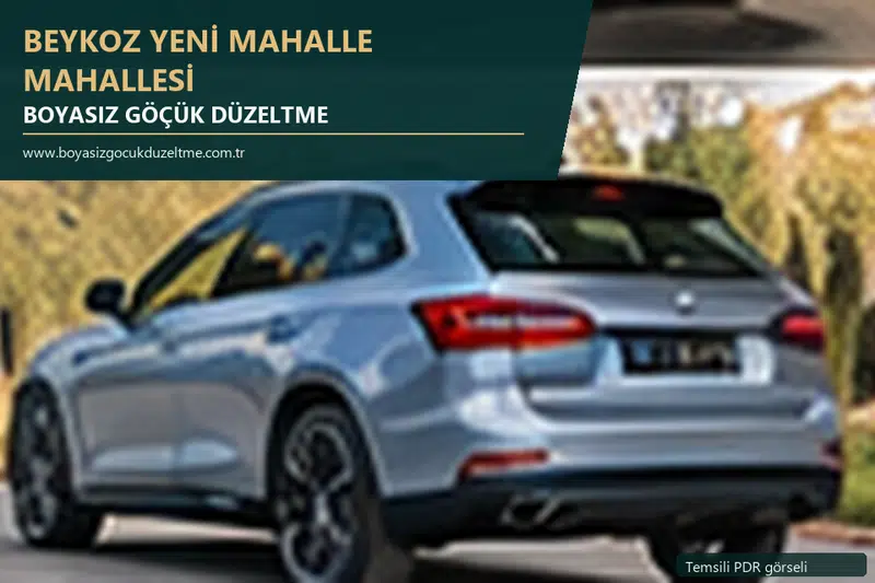 Beykoz Yeni Mahalle Mahallesi sabit nokta ve mobil PDR randevusunu anlatan temsili otomobil hizmeti görseli
