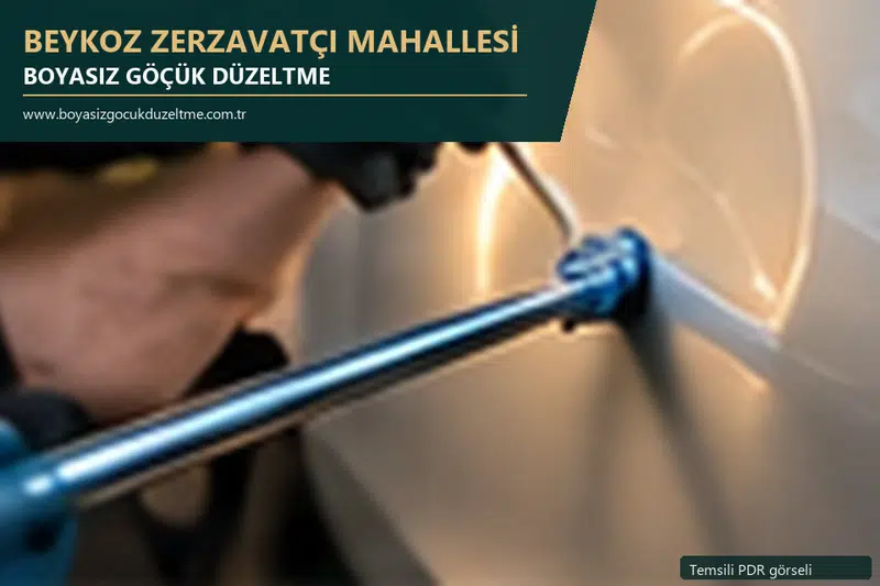 Beykoz Zerzavatçı Mahallesi sabit nokta ve mobil PDR randevusunu anlatan temsili otomobil hizmeti görseli
