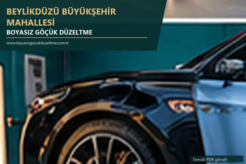 Beylikdüzü Büyükşehir Mahallesi sabit nokta ve mobil PDR randevusunu anlatan temsili otomobil hizmeti görseli