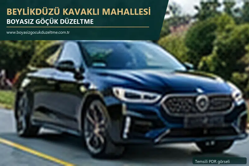 Beylikdüzü Kavaklı Mahallesi sabit nokta ve mobil PDR randevusunu anlatan temsili otomobil hizmeti görseli
