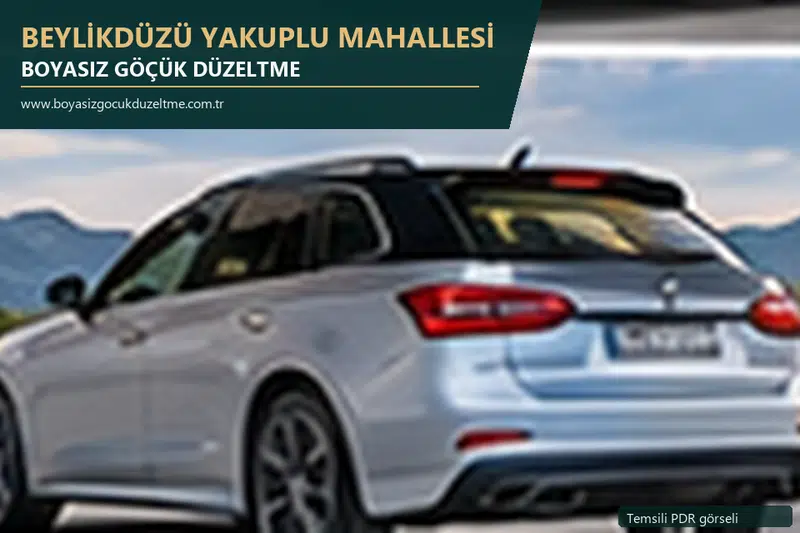 Beylikdüzü Yakuplu Mahallesi sabit nokta ve mobil PDR randevusunu anlatan temsili otomobil hizmeti görseli