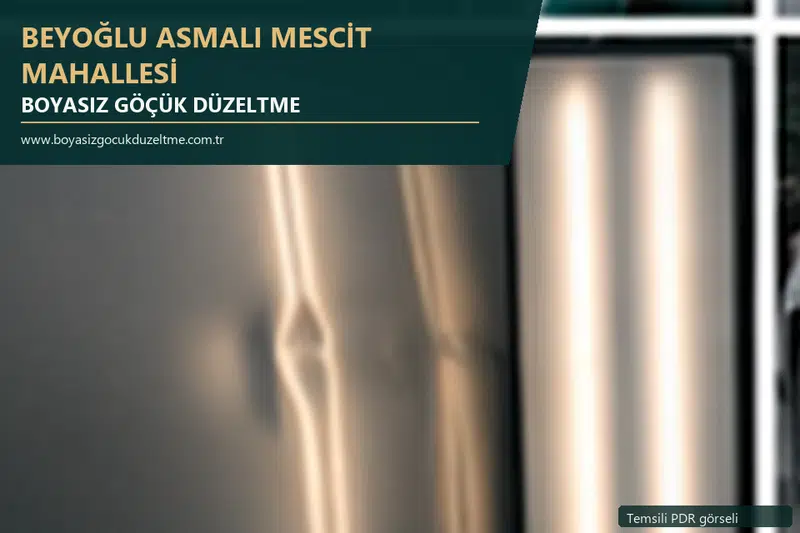 Beyoğlu Asmalı Mescit Mahallesi sabit nokta ve mobil PDR randevusunu anlatan temsili otomobil hizmeti görseli
