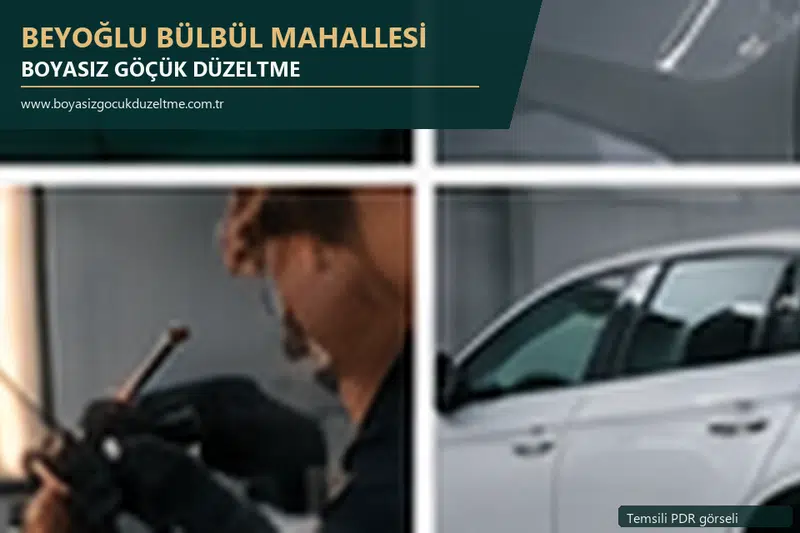 Beyoğlu Bülbül Mahallesi sabit nokta ve mobil PDR randevusunu anlatan temsili otomobil hizmeti görseli