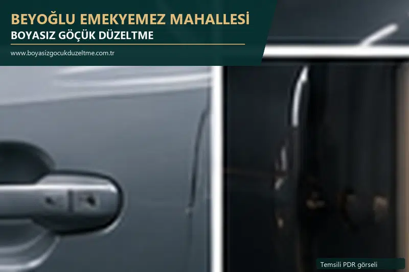 Beyoğlu Emekyemez Mahallesi sabit nokta ve mobil PDR randevusunu anlatan temsili otomobil hizmeti görseli