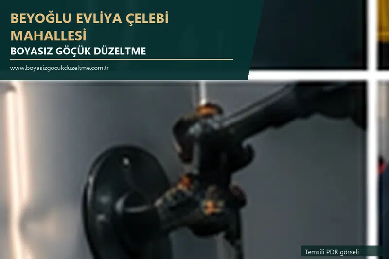 Beyoğlu Evliya Çelebi Mahallesi sabit nokta ve mobil PDR randevusunu anlatan temsili otomobil hizmeti görseli