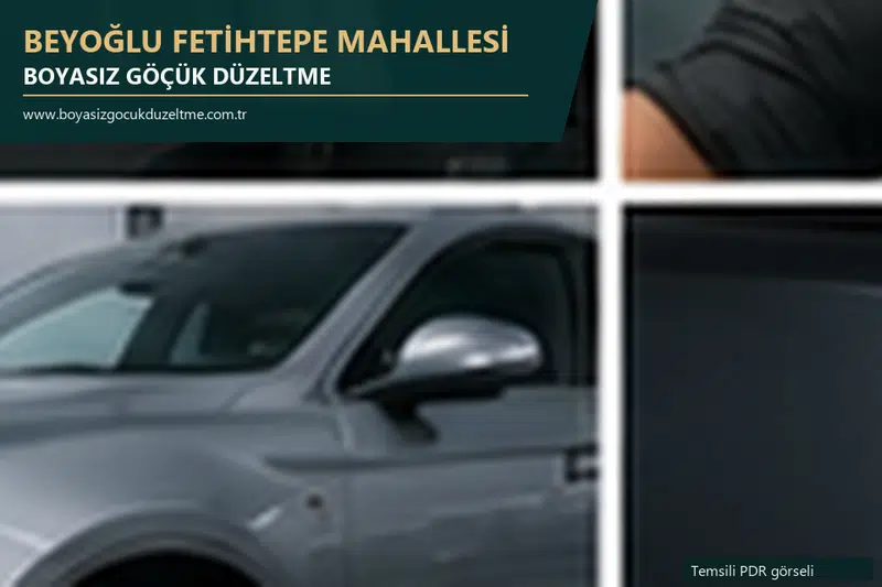 Beyoğlu Fetihtepe Mahallesi sabit nokta ve mobil PDR randevusunu anlatan temsili otomobil hizmeti görseli