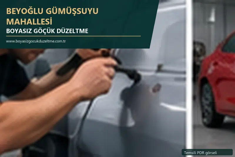 Beyoğlu Gümüşsuyu Mahallesi sabit nokta ve mobil PDR randevusunu anlatan temsili otomobil hizmeti görseli