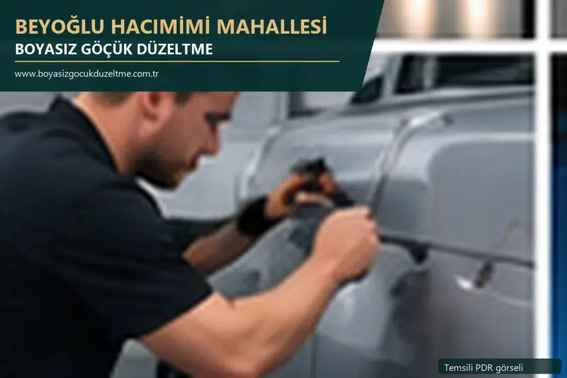 Beyoğlu Hacımimi Mahallesi sabit nokta ve mobil PDR randevusunu anlatan temsili otomobil hizmeti görseli