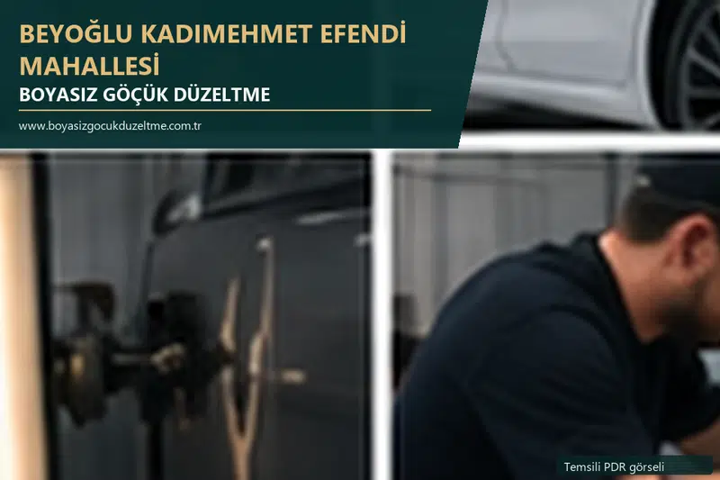 Beyoğlu Kadımehmet Efendi Mahallesi sabit nokta ve mobil PDR randevusunu anlatan temsili otomobil hizmeti görseli