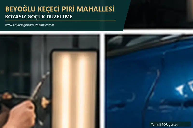 Beyoğlu Keçeci Piri Mahallesi sabit nokta ve mobil PDR randevusunu anlatan temsili otomobil hizmeti görseli