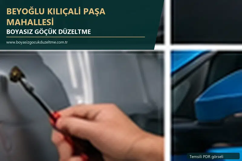 Beyoğlu Kılıçali Paşa Mahallesi sabit nokta ve mobil PDR randevusunu anlatan temsili otomobil hizmeti görseli