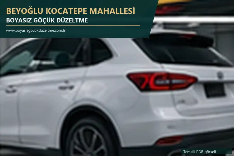 Beyoğlu Kocatepe Mahallesi sabit nokta ve mobil PDR randevusunu anlatan temsili otomobil hizmeti görseli