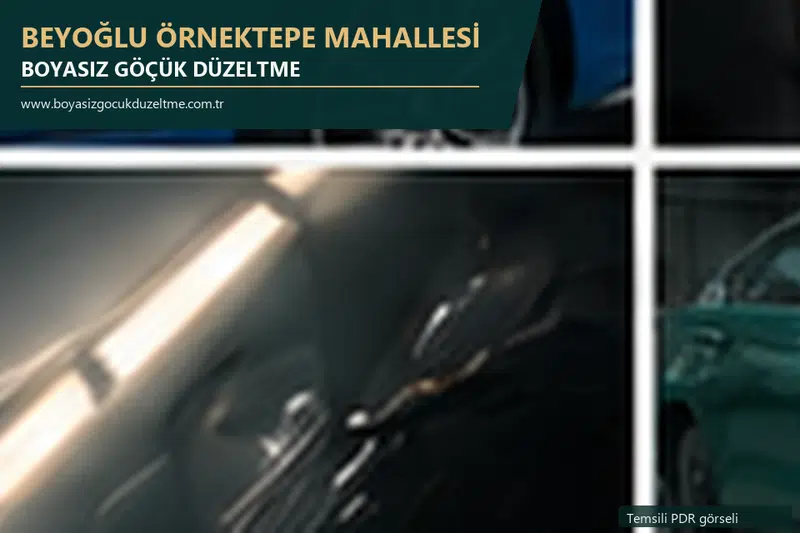 Beyoğlu Örnektepe Mahallesi sabit nokta ve mobil PDR randevusunu anlatan temsili otomobil hizmeti görseli