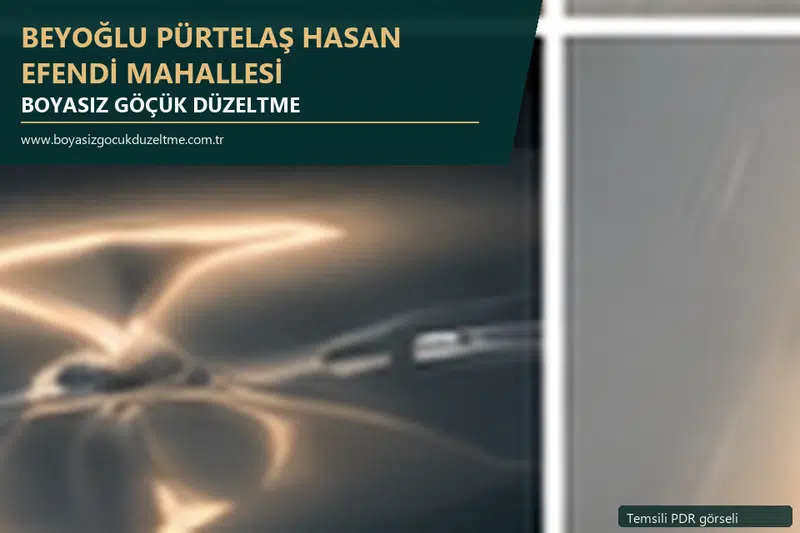 Beyoğlu Pürtelaş Hasan Efendi Mahallesi sabit nokta ve mobil PDR randevusunu anlatan temsili otomobil hizmeti görseli