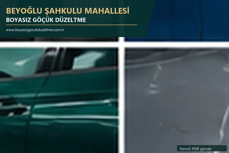 Beyoğlu Şahkulu Mahallesi sabit nokta ve mobil PDR randevusunu anlatan temsili otomobil hizmeti görseli