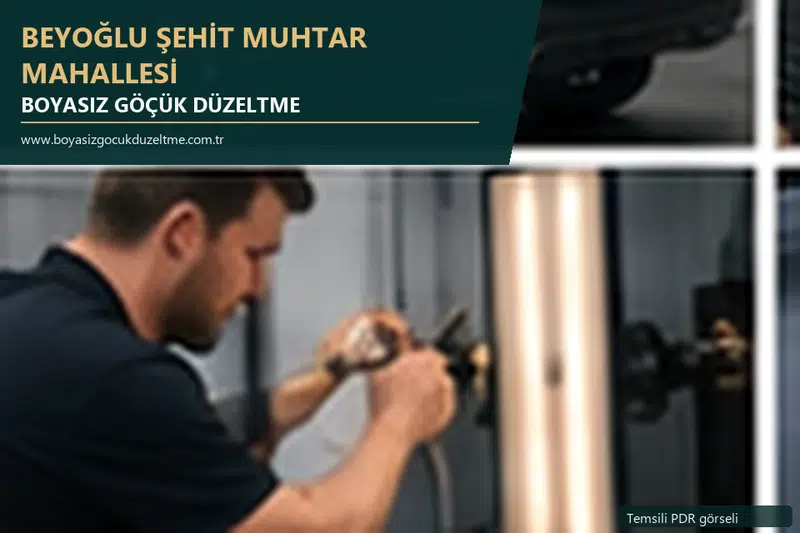 Beyoğlu Şehit Muhtar Mahallesi sabit nokta ve mobil PDR randevusunu anlatan temsili otomobil hizmeti görseli