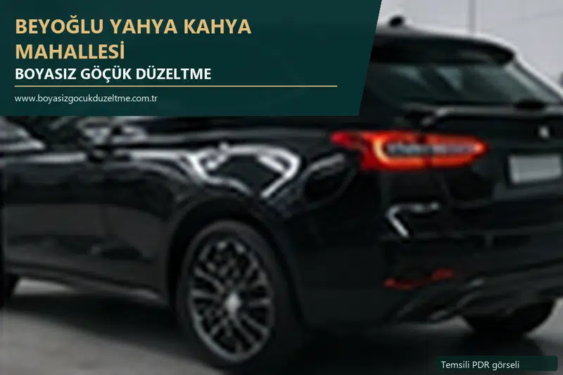 Beyoğlu Yahya Kahya Mahallesi sabit nokta ve mobil PDR randevusunu anlatan temsili otomobil hizmeti görseli