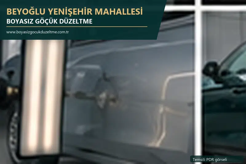 Beyoğlu Yenişehir Mahallesi sabit nokta ve mobil PDR randevusunu anlatan temsili otomobil hizmeti görseli
