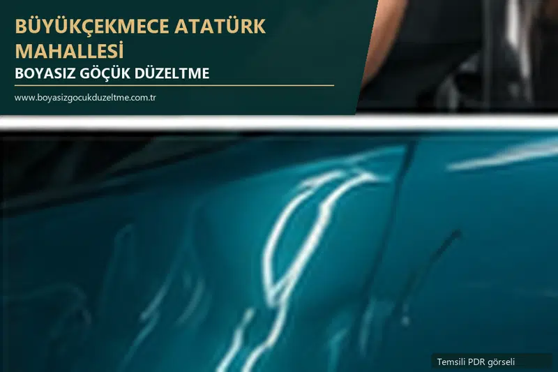 Büyükçekmece Atatürk Mahallesi sabit nokta ve mobil PDR randevusunu anlatan temsili otomobil hizmeti görseli