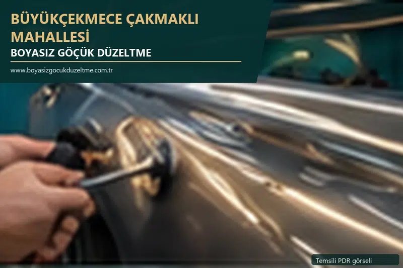 Büyükçekmece Çakmaklı Mahallesi sabit nokta ve mobil PDR randevusunu anlatan temsili otomobil hizmeti görseli