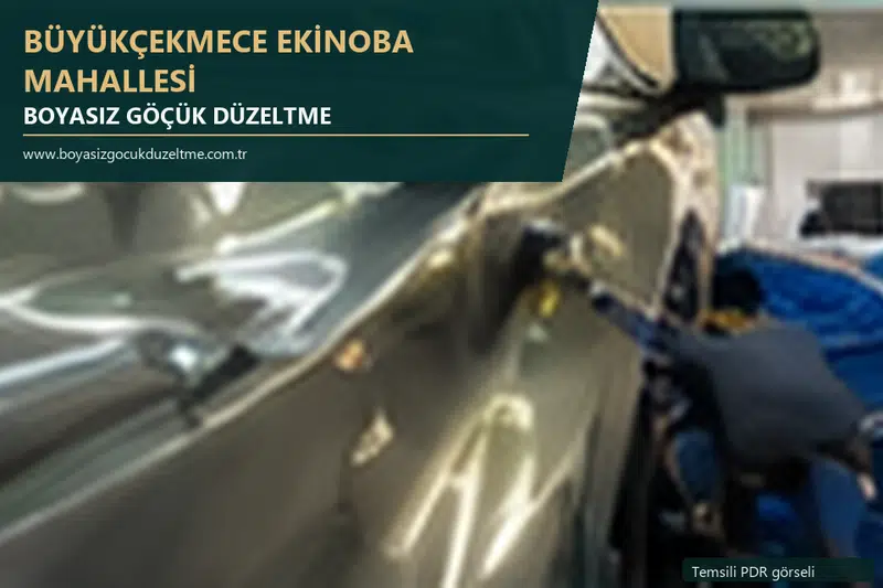 Büyükçekmece Ekinoba Mahallesi sabit nokta ve mobil PDR randevusunu anlatan temsili otomobil hizmeti görseli