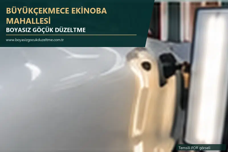 Büyükçekmece Ekinoba Mahallesi hizmet rehberi için modern otomobil ve boyasız göçük incelemesini anlatan temsili görsel