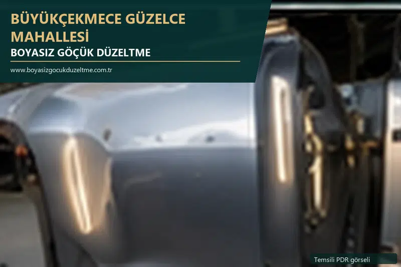 Büyükçekmece Güzelce Mahallesi sabit nokta ve mobil PDR randevusunu anlatan temsili otomobil hizmeti görseli