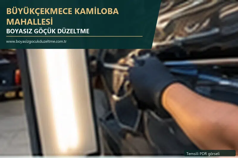 Büyükçekmece Kamiloba Mahallesi sabit nokta ve mobil PDR randevusunu anlatan temsili otomobil hizmeti görseli