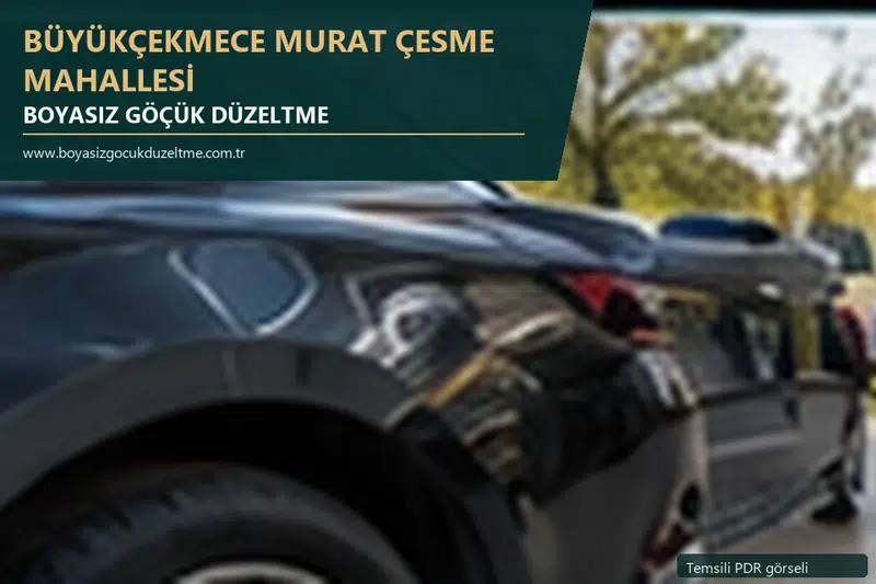 Büyükçekmece Murat Çesme Mahallesi sabit nokta ve mobil PDR randevusunu anlatan temsili otomobil hizmeti görseli