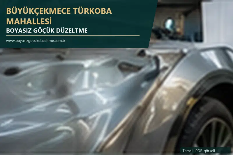 Büyükçekmece Türkoba Mahallesi sabit nokta ve mobil PDR randevusunu anlatan temsili otomobil hizmeti görseli
