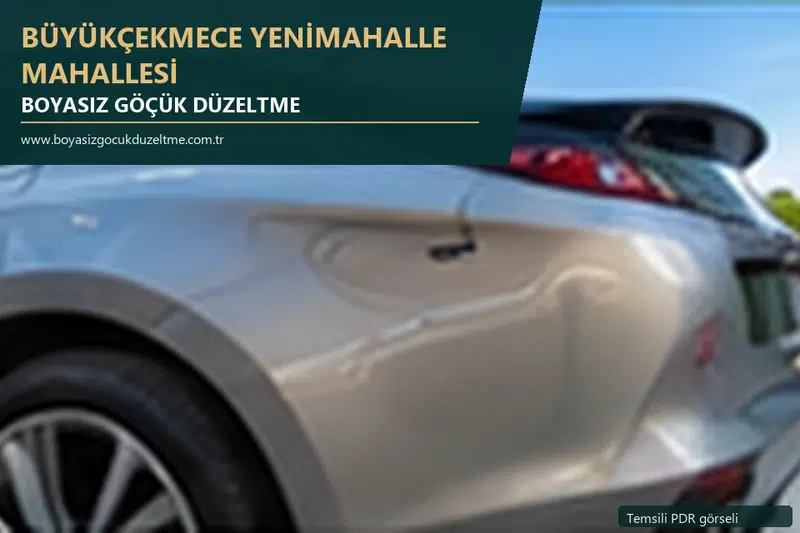 Büyükçekmece Yenimahalle Mahallesi sabit nokta ve mobil PDR randevusunu anlatan temsili otomobil hizmeti görseli