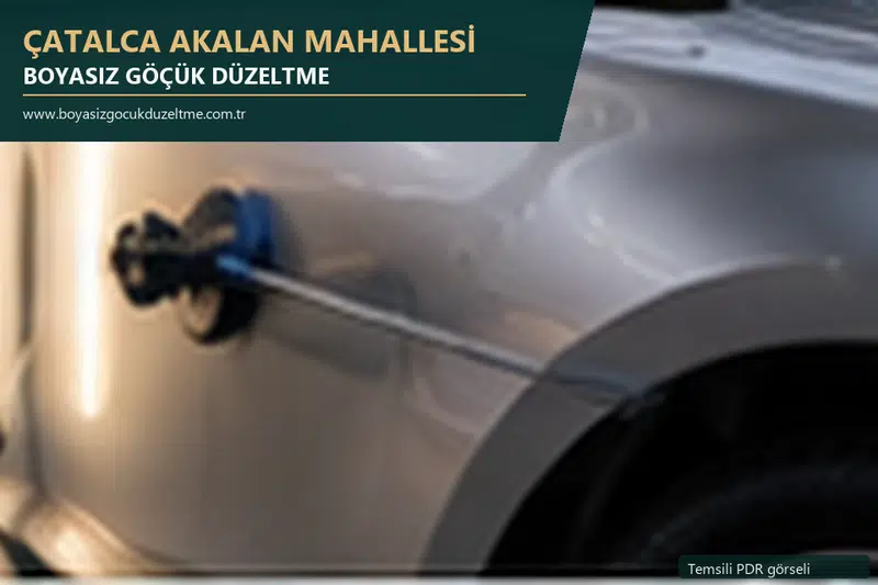 Çatalca Akalan Mahallesi sabit nokta ve mobil PDR randevusunu anlatan temsili otomobil hizmeti görseli