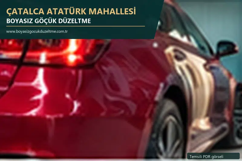 Çatalca Atatürk Mahallesi sabit nokta ve mobil PDR randevusunu anlatan temsili otomobil hizmeti görseli