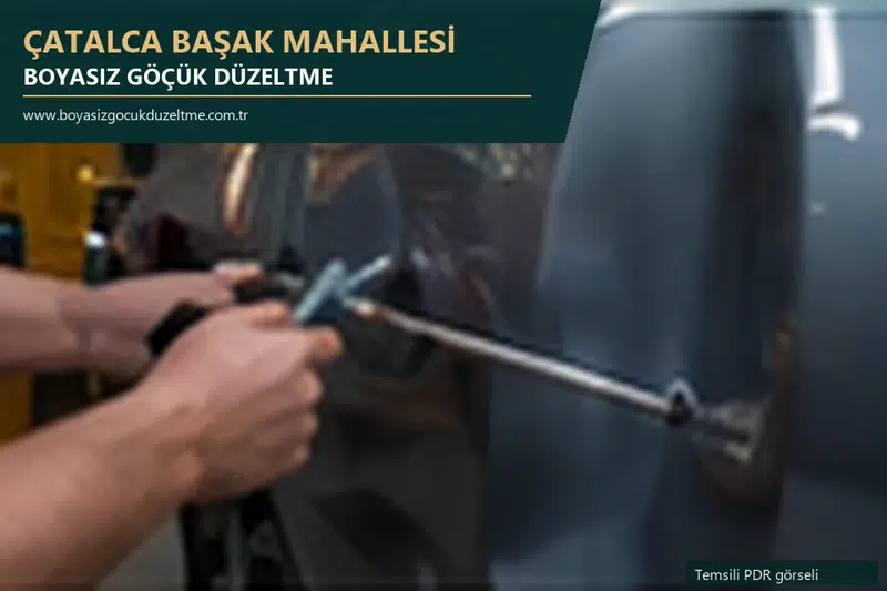 Çatalca Başak Mahallesi sabit nokta ve mobil PDR randevusunu anlatan temsili otomobil hizmeti görseli