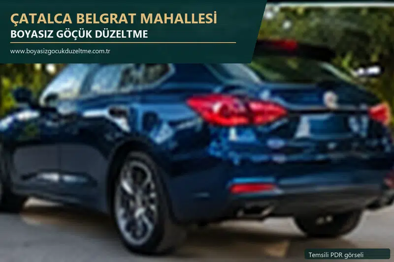 Çatalca Belgrat Mahallesi sabit nokta ve mobil PDR randevusunu anlatan temsili otomobil hizmeti görseli