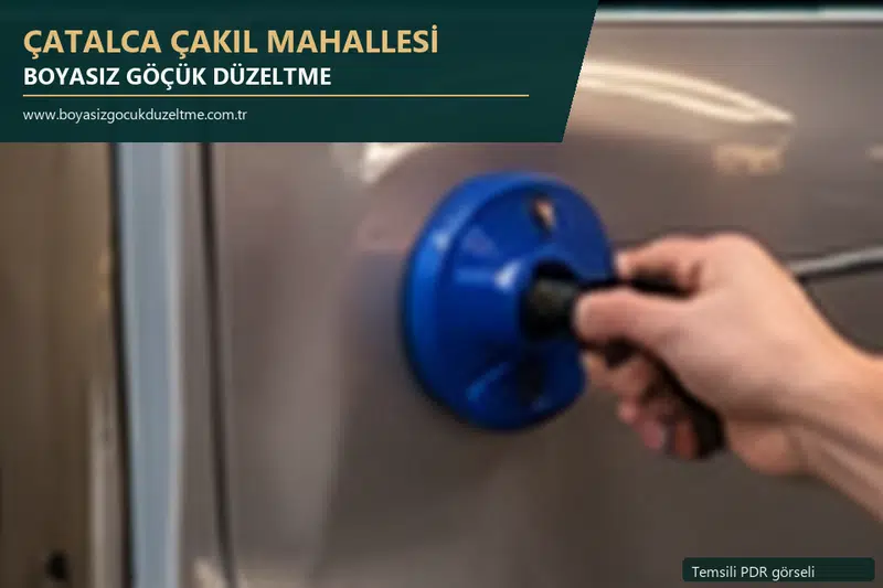 Çatalca Çakıl Mahallesi sabit nokta ve mobil PDR randevusunu anlatan temsili otomobil hizmeti görseli