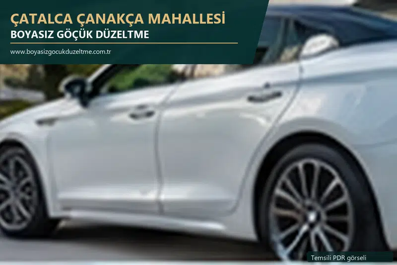 Çatalca Çanakça Mahallesi sabit nokta ve mobil PDR randevusunu anlatan temsili otomobil hizmeti görseli