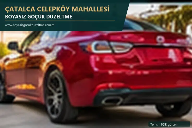 Çatalca Celepköy Mahallesi sabit nokta ve mobil PDR randevusunu anlatan temsili otomobil hizmeti görseli