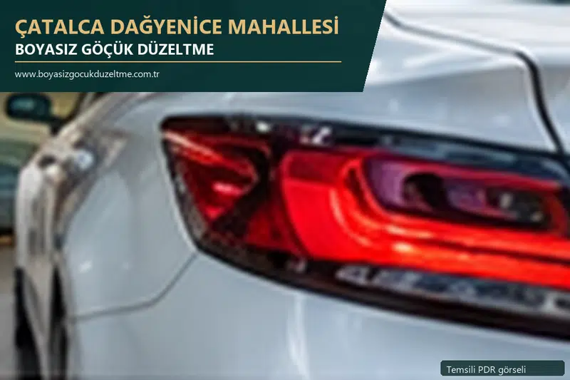 Çatalca Dağyenice Mahallesi sabit nokta ve mobil PDR randevusunu anlatan temsili otomobil hizmeti görseli